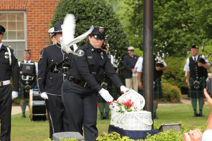 white dove release at law enforcement funeral